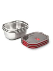 Black & Blum Grey/Red 600 ml Microwavable Steel Multifunction Meal Prep Set - Image 5 of 6