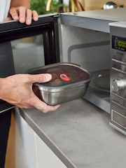Black & Blum Grey/Red Microwavable Steel Multifunction Meal Prep Box Set - Image 3 of 6