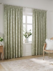 Wylder Sage Bella Pencil Pleat Curtains - Image 2 of 5