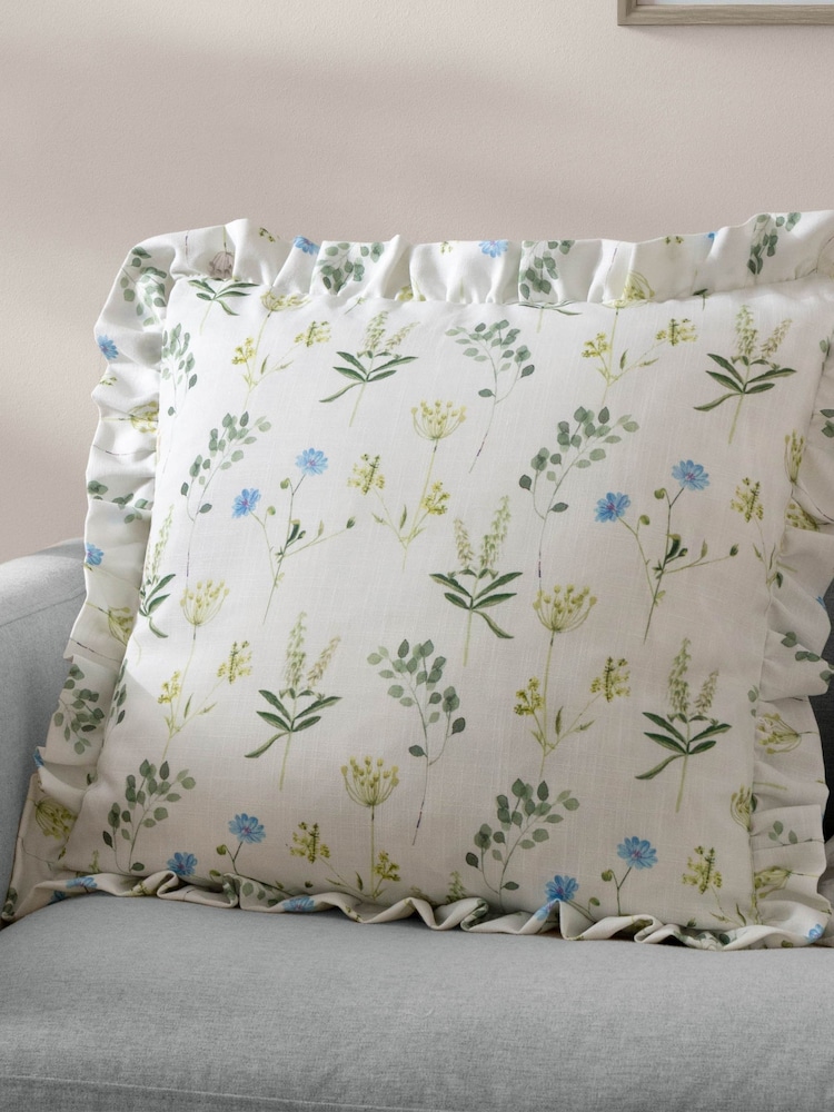 Wylder White Meadow Fibre Filled Cushion - Image 1 of 7 Wylder White Meadow Fibre Filled Cushion - Image 1 of 7