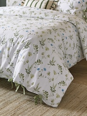Wylder White Meadow Duvet Set With Bow Detail - Image 5 of 5