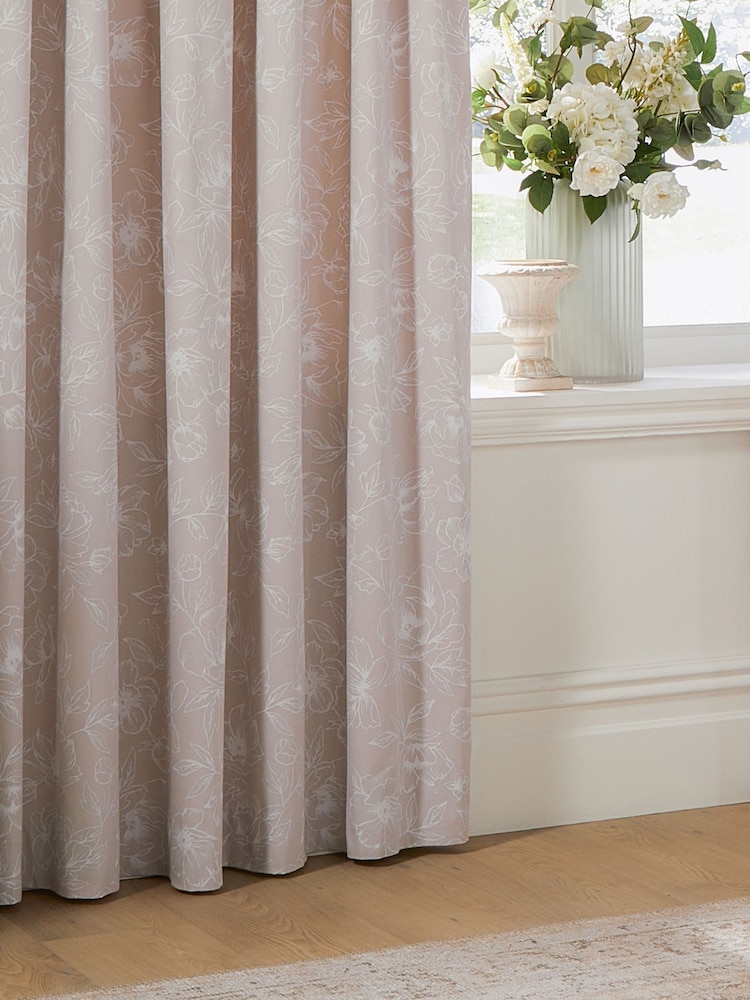 Wylder Natural Bella Pencil Pleat Curtains - Image 2 of 4