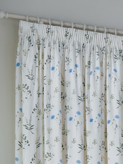Wylder White Meadow Pencil Pleat Curtains - Image 3 of 7