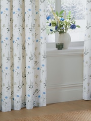 Wylder White Meadow Pencil Pleat Curtains - Image 4 of 7