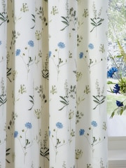 Wylder White Meadow Pencil Pleat Curtains - Image 5 of 7