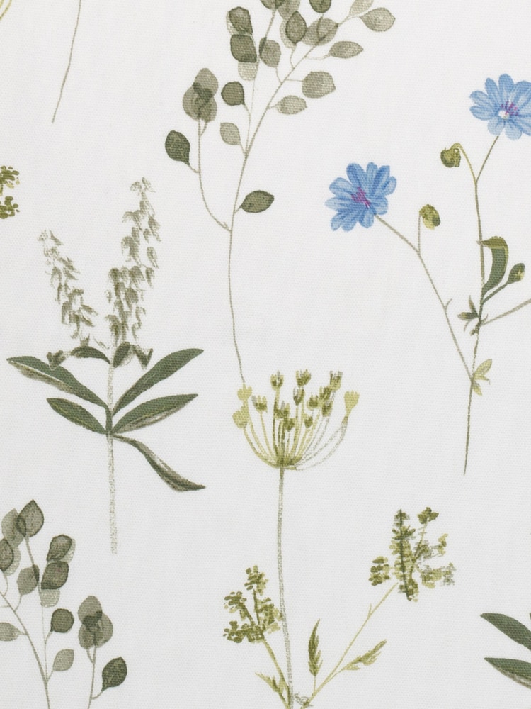 Wylder White Meadow Pencil Pleat Curtains - Image 7 of 7