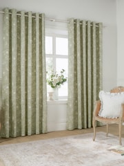 Wylder Sage Bella Eyelet Curtains - Image 2 of 7