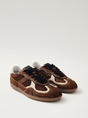 Alohas Leopard Tb 490 Rife Shimmer Leather Sneakers - Image 2 of 7