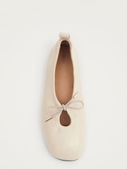 Alohas Cream Rosalind Leather Ballet Shoes - Image 3 of 4