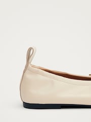 Alohas Cream Rosalind Leather Ballet Shoes - Image 4 of 4