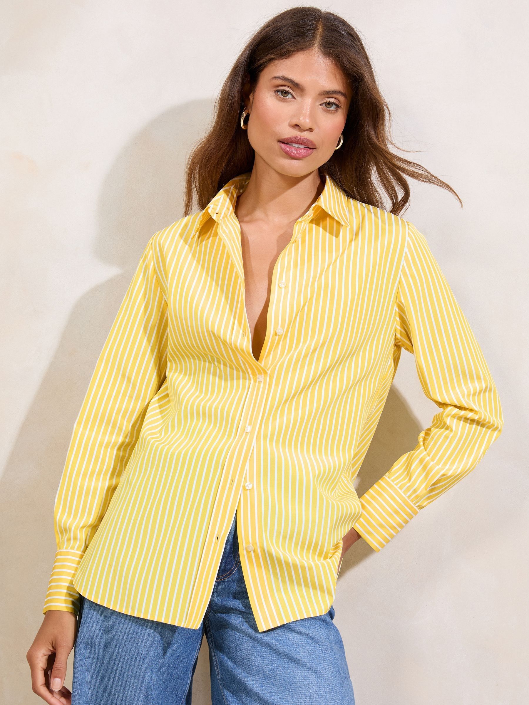 Buy Lipsy Yellow Stripe Poplin Shirt from Next USA