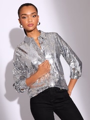 Plateado de lentejuelas - Camisa de Lipsy - Imagen 4 de 4