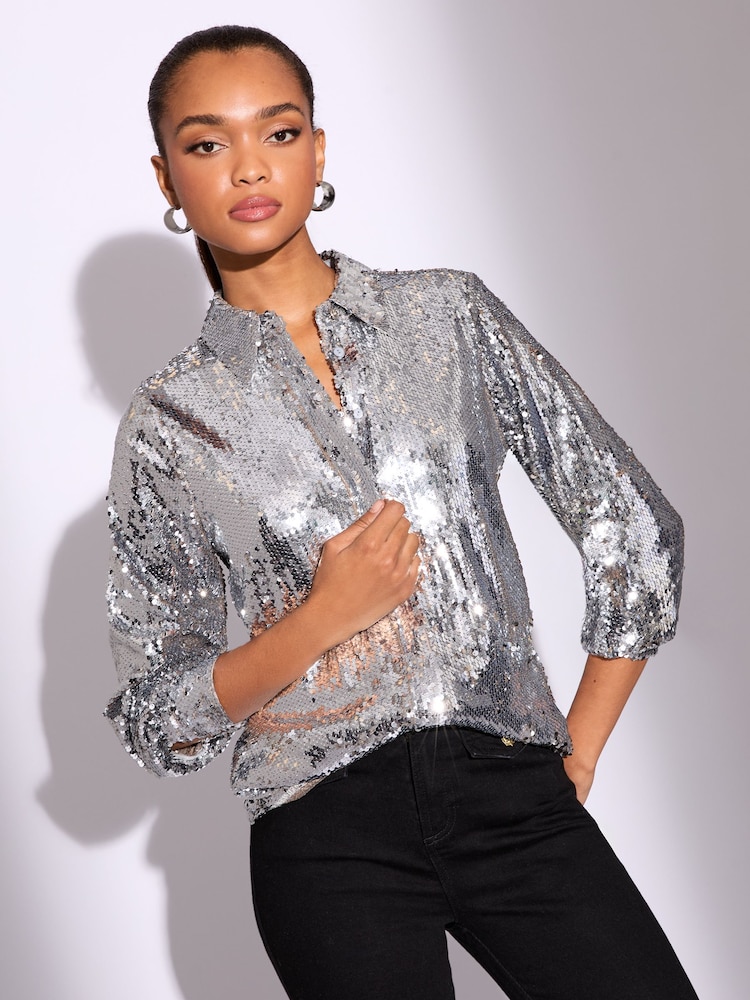 Plateado de lentejuelas - Camisa de Lipsy - Imagen 4 de 4