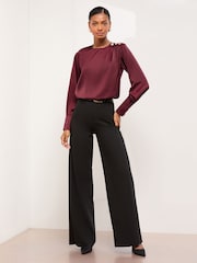 Purple Button Detail - Lipsy Satin Blouse - Bild 3 von 5