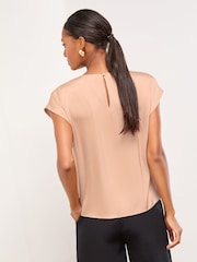 Lipsy Pink Satin Ruched Top - Image 4 of 4