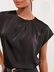 Cetim preto - Lipsy Drape Top - Imagem 3 de 4