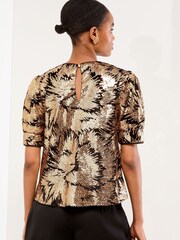 Lipsy Print Puff Sleeve T-Shirt - Slika 4 iz 4