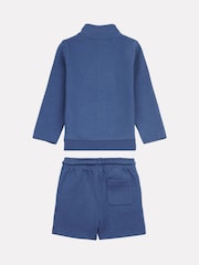 New Balance Blue Kids Zip 100% Cotton T-Shirt & Shorts Set - Image 2 of 5