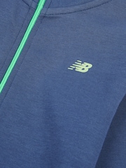New Balance Blue Kids Zip 100% Cotton T-Shirt & Shorts Set - Image 4 of 5