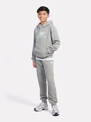 New Balance Grey Kids French Terry Logo Hoodie Jog Set - Image 1 of 10