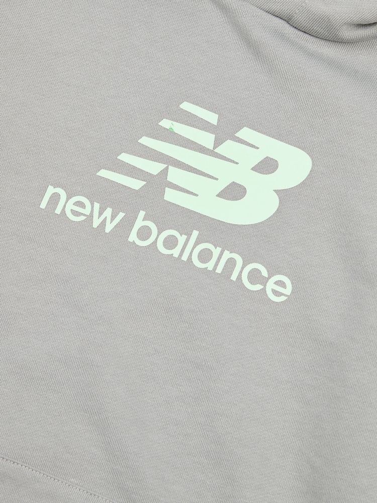 New Balance Grey Kids French Terry Logo Hoodie Jog Set - Image 10 of 10