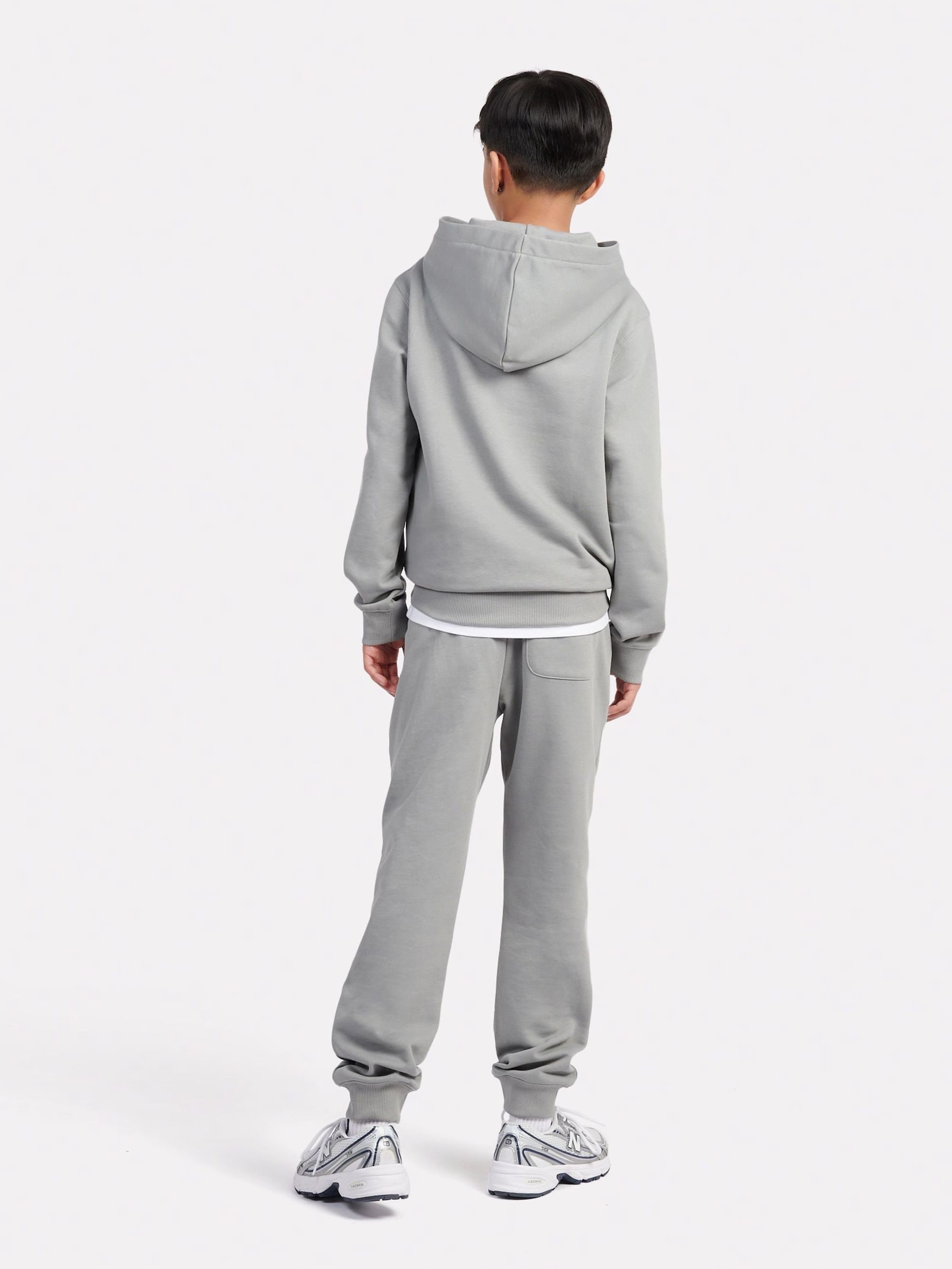Buy New Balance Grey Kids French Terry Logo Hoodie Jog Set from