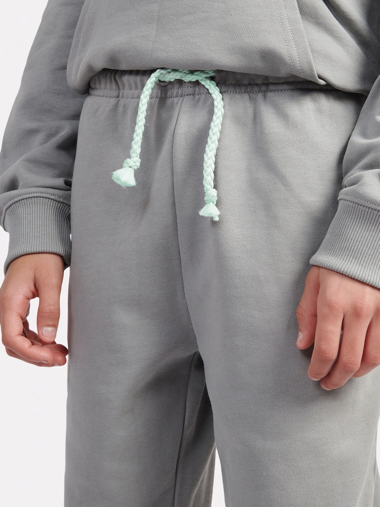 New Balance Grey Kids French Terry Logo Hoodie Jog Set - Image 4 of 10