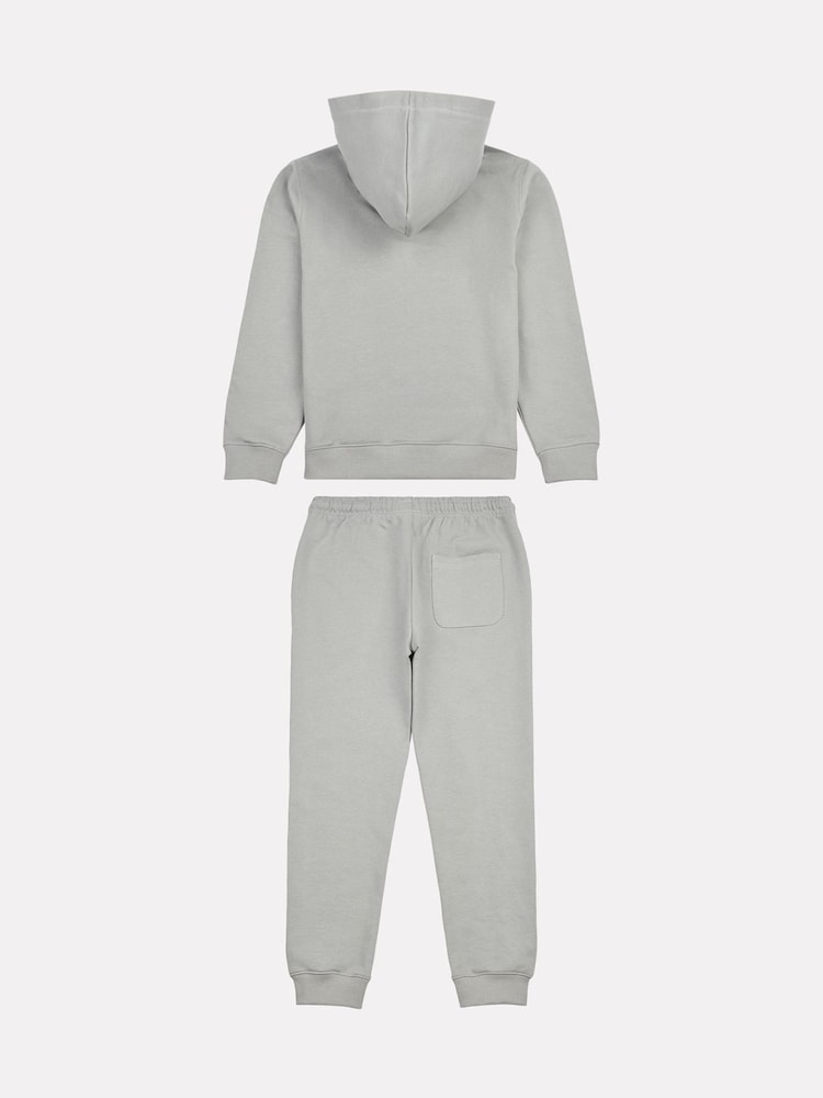New Balance Grey Kids French Terry Logo Hoodie Jog Set - Image 7 of 10