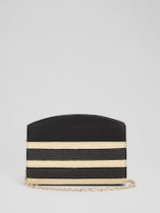 LK Bennett Black Trinity Paper Fabric Blend Cross-Body Bag - Image 1 of 3