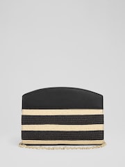 LK Bennett Black Trinity Paper Fabric Blend Cross-Body Bag - Image 2 of 3