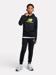 New Balance Black Kids French Terry Logo Hoodie Jog Set - Image 1 of 10