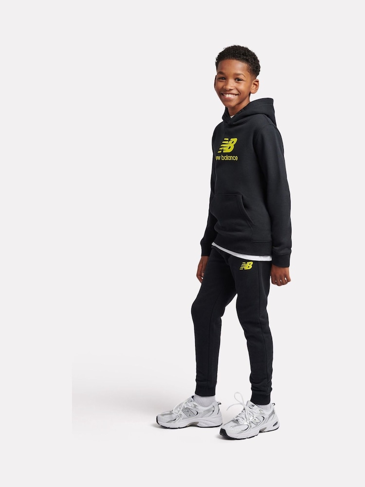 New Balance Black Kids French Terry Logo Hoodie Jog Set - Image 2 of 10