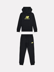 New Balance Black Kids French Terry Logo Hoodie Jog Set - Image 6 of 10