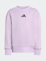adidas Purple Little Kids Sweatshirt and Frill Joggers Set - Image 7 of 8