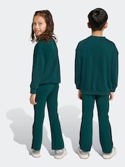 adidas Originals Green Loose Little Kids Sweatshirt and Flared Leggings Set - Image 3 of 10