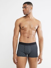 River Island Black Monogram Trunks 4 Pack - Image 2 of 5
