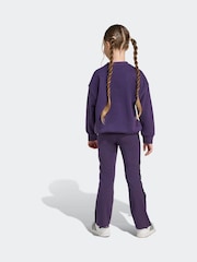 adidas Originals Purple Loose Little Kids Sweatshirt and Flared Leggings Set - Image 2 of 5
