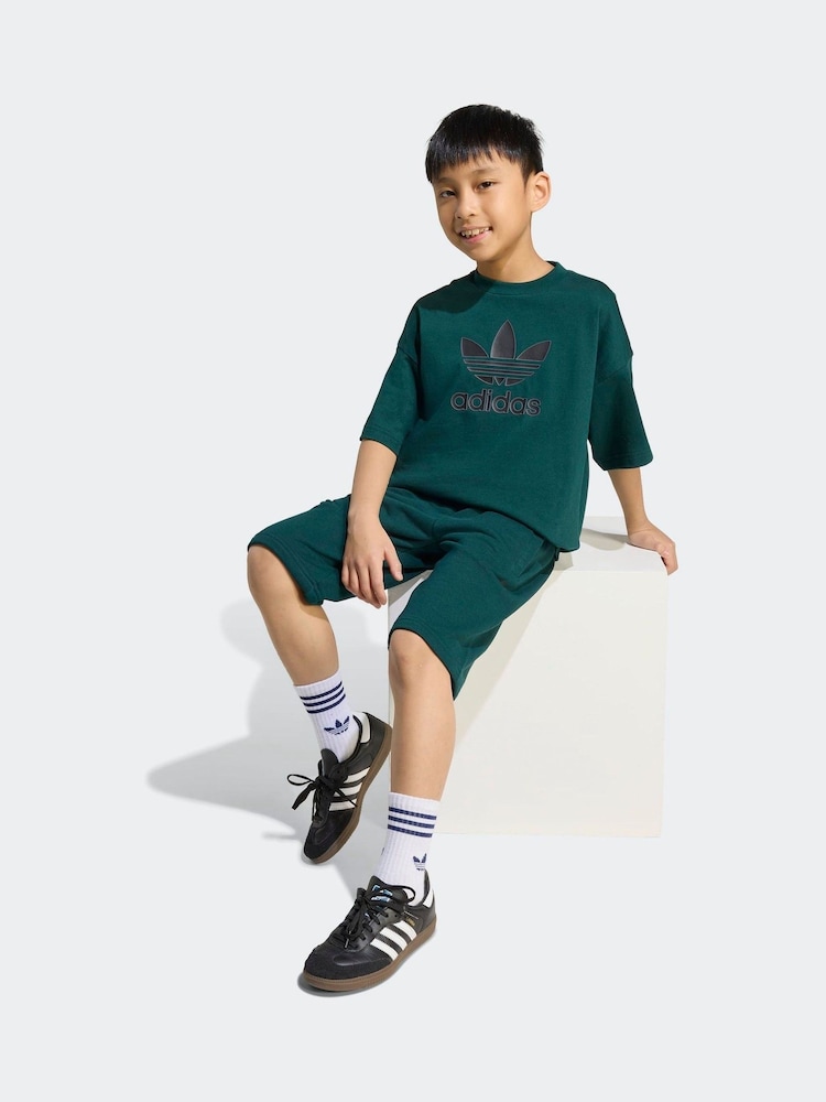 adidas Originals Green Trefoil Kids Sweatshirt - Image 1 of 6