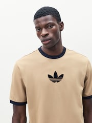 adidas Originals Brown Oversize 100% Cotton T-Shirt - Image 3 of 5