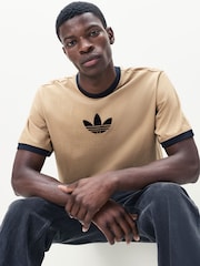 adidas Originals Brown Oversize 100% Cotton T-Shirt - Image 4 of 5