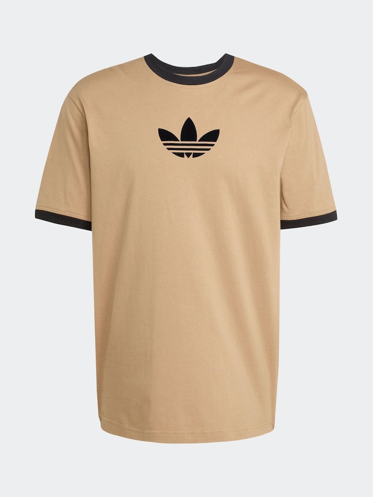 adidas Originals Brown Oversize 100% Cotton T-Shirt - Image 5 of 5 adidas Originals Brown Oversize 100% Cotton T-Shirt - Image 5 of 5