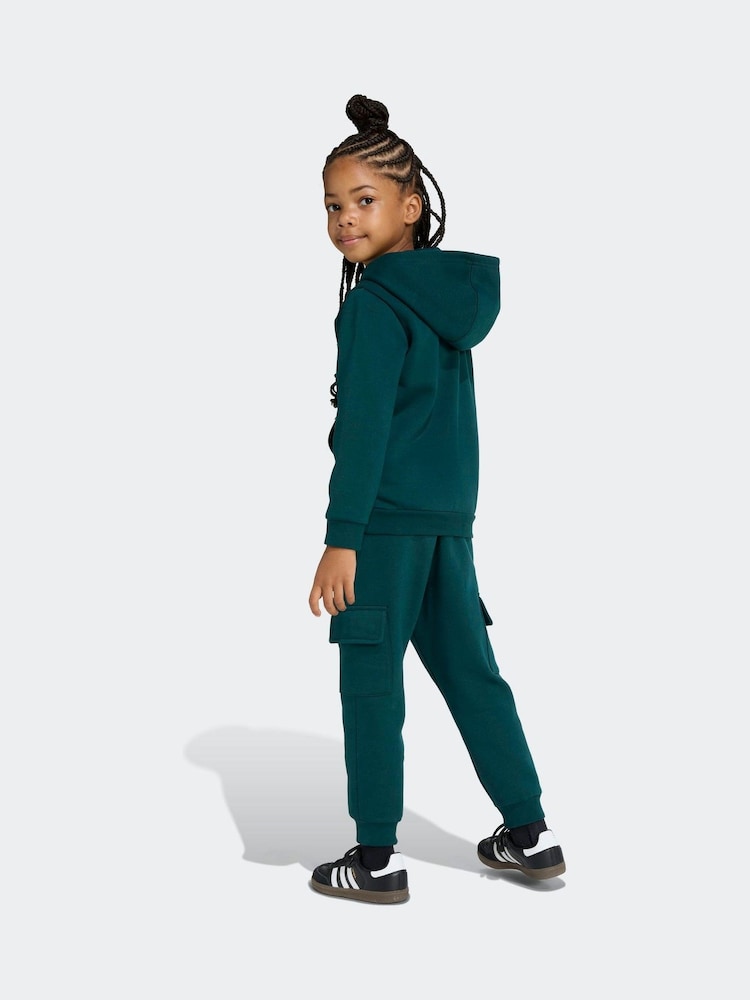 adidas Originals Green Little Kids Hoodie and Cargo Joggers Set - Image 2 of 10 adidas Originals Green Little Kids Hoodie and Cargo Joggers Set - Image 2 of 10
