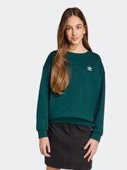 adidas Originals Green Boyfriend Crew Kids Sweatshirt - Image 1 of 6