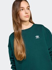 adidas Originals Green Boyfriend Crew Kids Sweatshirt - Image 5 of 6