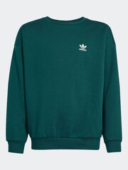 adidas Originals Green Boyfriend Crew Kids Sweatshirt - Image 6 of 6