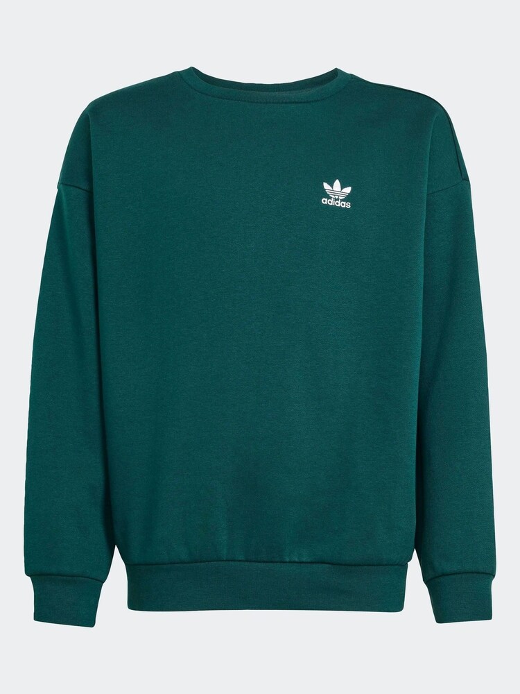 adidas Originals Green Boyfriend Crew Kids Sweatshirt - Image 6 of 6