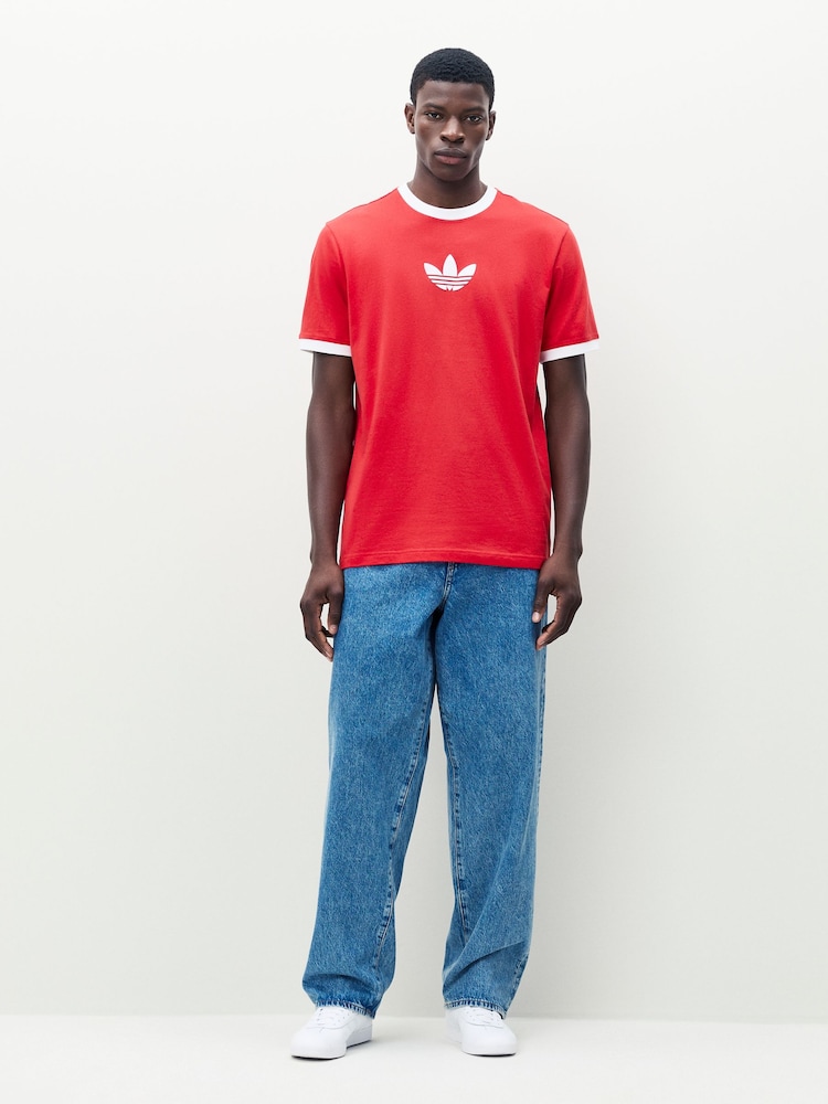adidas Originals Red Oversize 100% Cotton T-Shirt - Image 2 of 10 adidas Originals Red Oversize 100% Cotton T-Shirt - Image 2 of 10