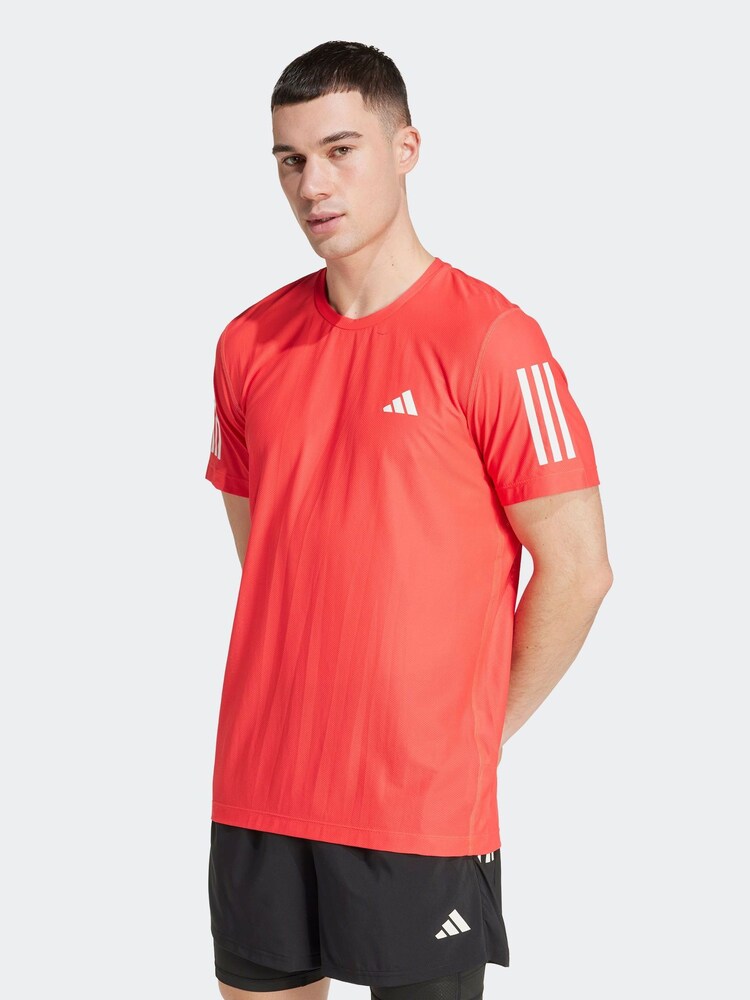 adidas Red Marun Own the Run T-Shirt - Image 1 of 6 adidas Red Marun Own the Run T-Shirt - Image 1 of 6