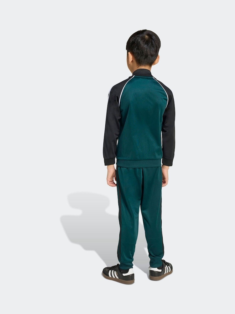 adidas Green Adicolor SST Little Kids Tracksuit - Image 2 of 8