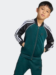 adidas Green Adicolor SST Little Kids Tracksuit - Image 4 of 8